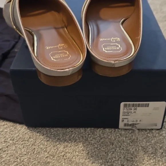 Malone Soulier Maureen mettalic flats - Picture 7 of 10